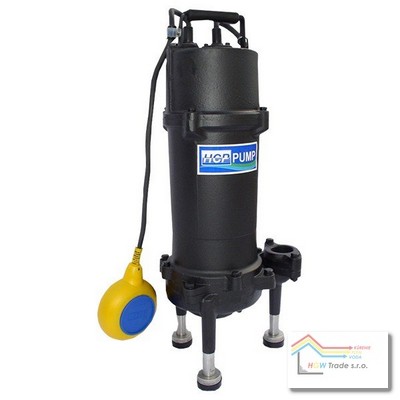 Ponorné liat. kalové čerpadlo s plavákom a rezacím zar.230V,h=21m,Q=150l/min